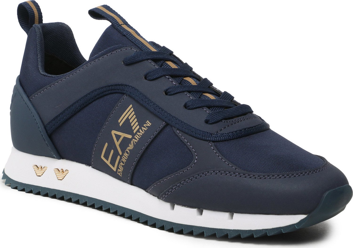 Sneakersy EA7 Emporio Armani X8X027 XK219 S854 Blk Iris+Gold+White