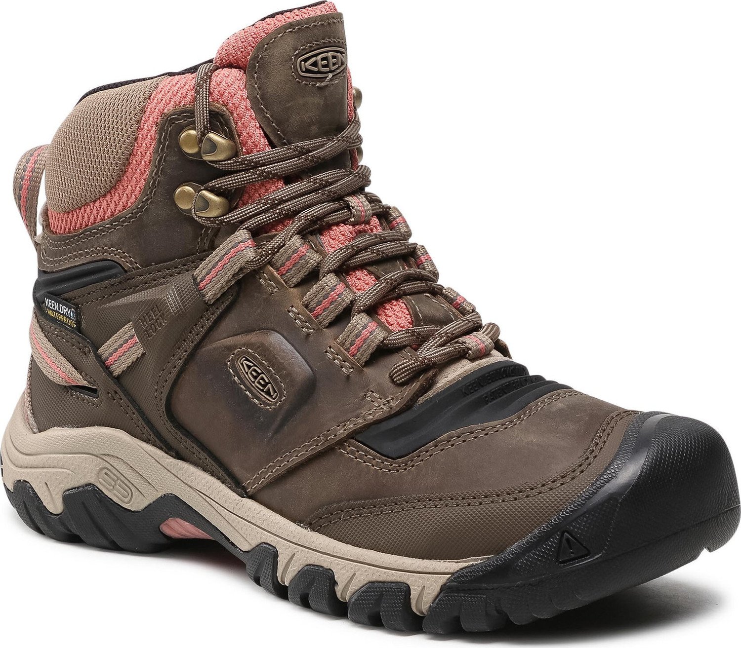 Trekingová obuv Keen Ridge Flex Mid Wp W 1024921 Timberwolf/Brick Dust