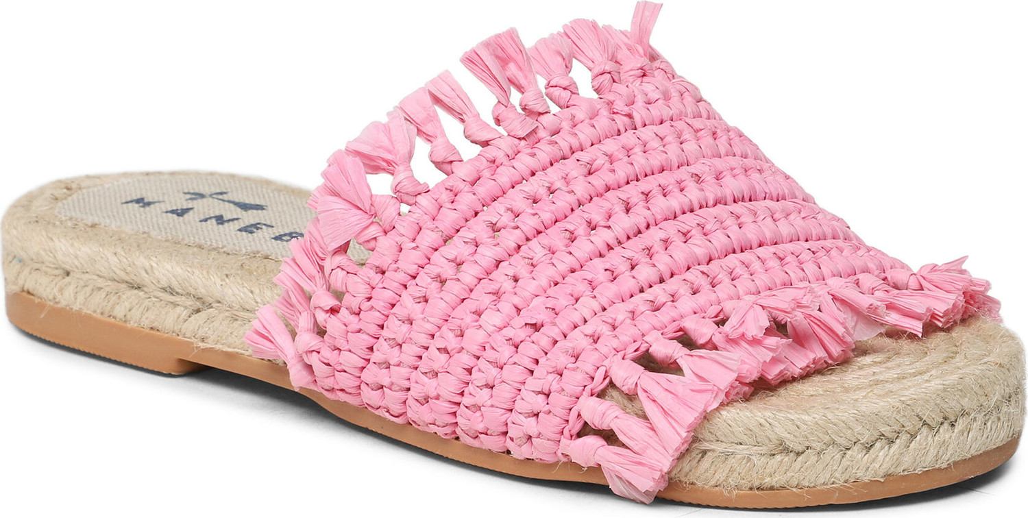 Espadrilky Manebi Fringed Knots Raffia Jute Sandals V 2.9 Y0 Bold Pink
