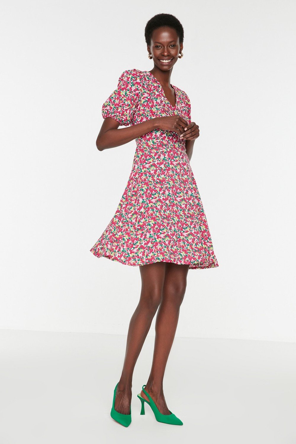 Dámské šaty Trendyol TWOSS22EL0369/PİNK