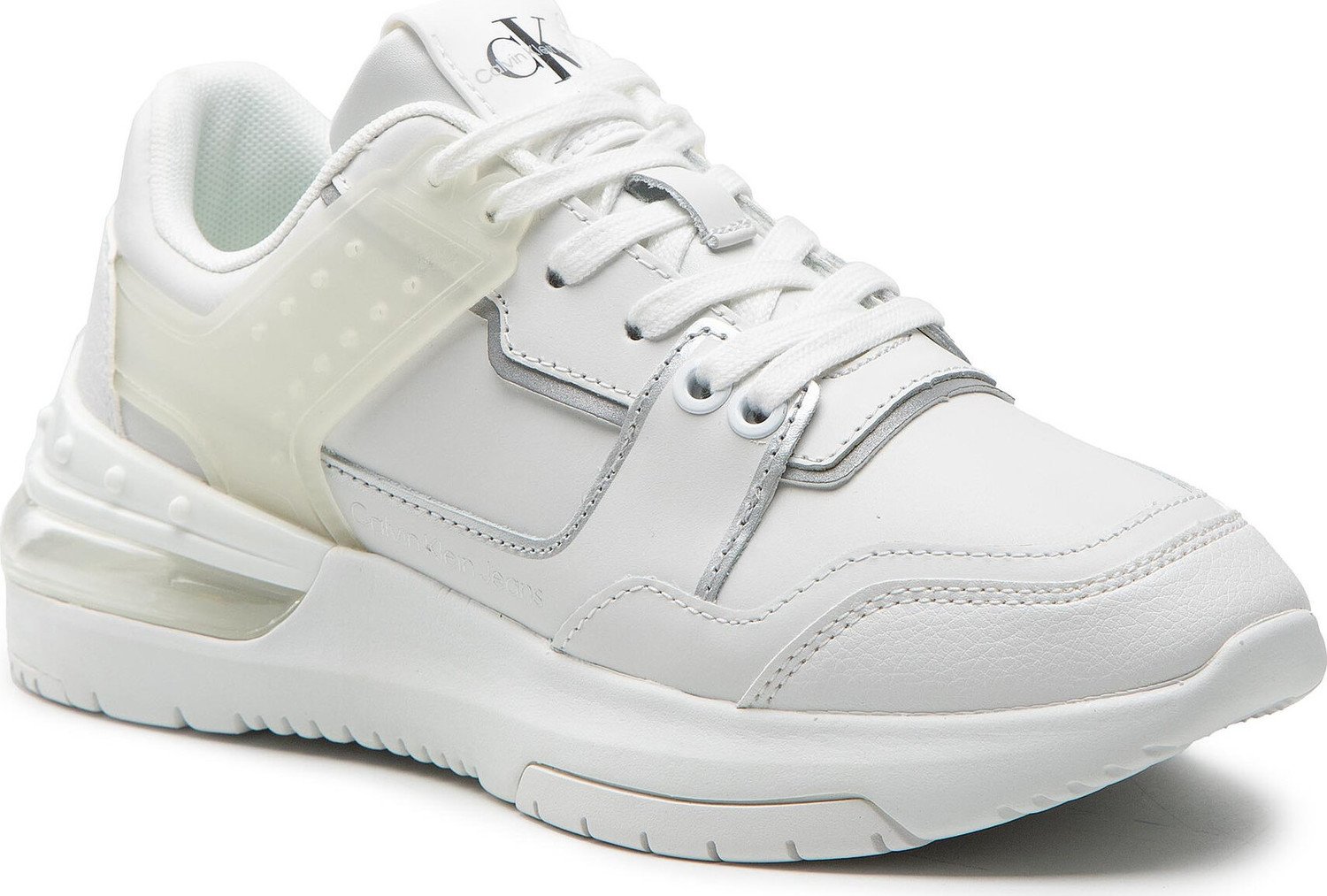 Sneakersy Calvin Klein Jeans Sporty Runner Comfair Laceup Tpu YW0YW00696 Bright White YAF