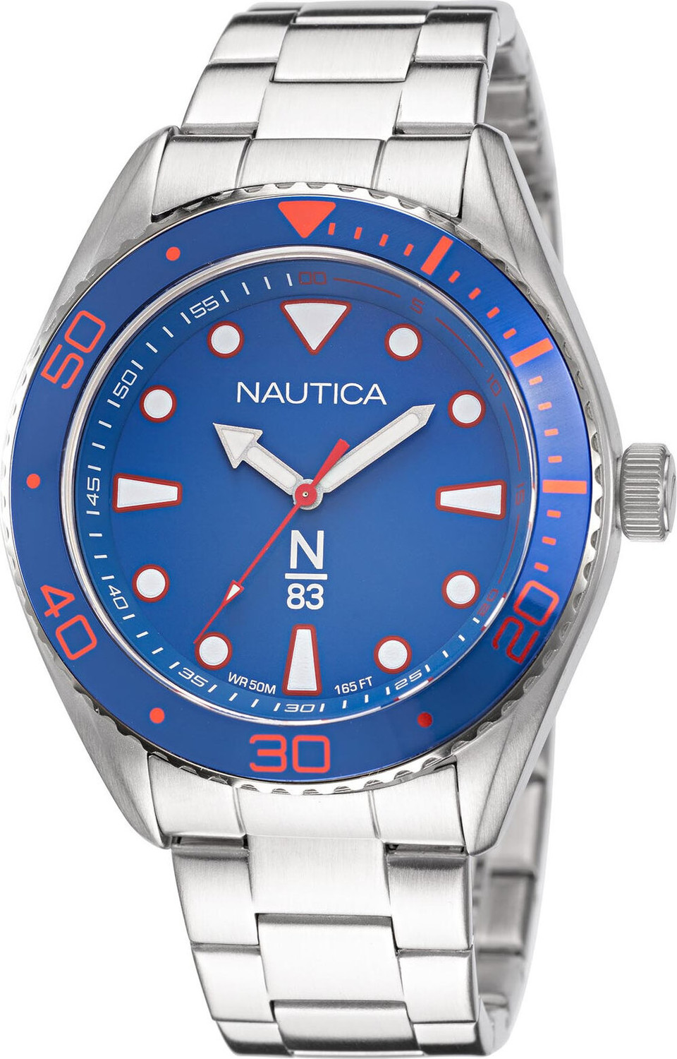 Hodinky Nautica NAPFWS221 Silver/Blue
