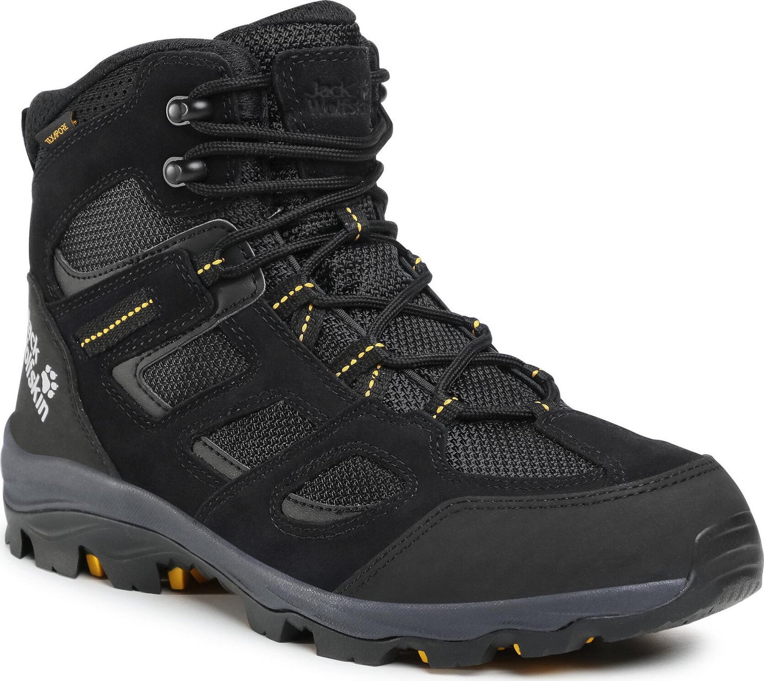 Trekingová obuv Jack Wolfskin Vojo 3 Wt Texapore Mid M 4042461 Black/Burly Yellow XT