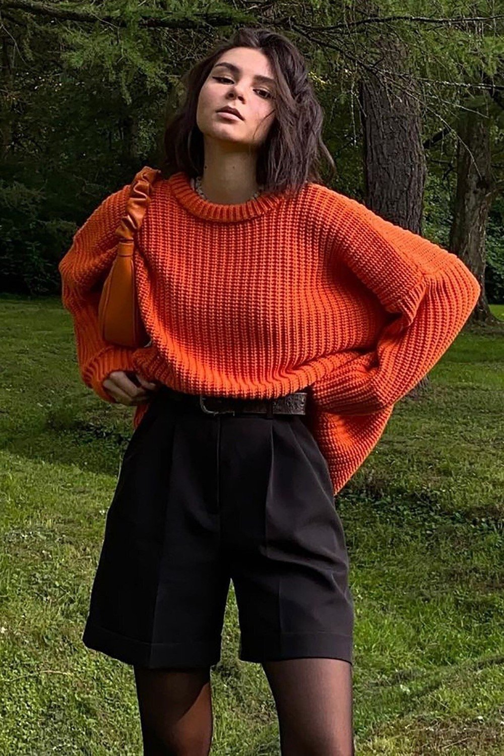 Madmext Sweater - Orange - Oversize