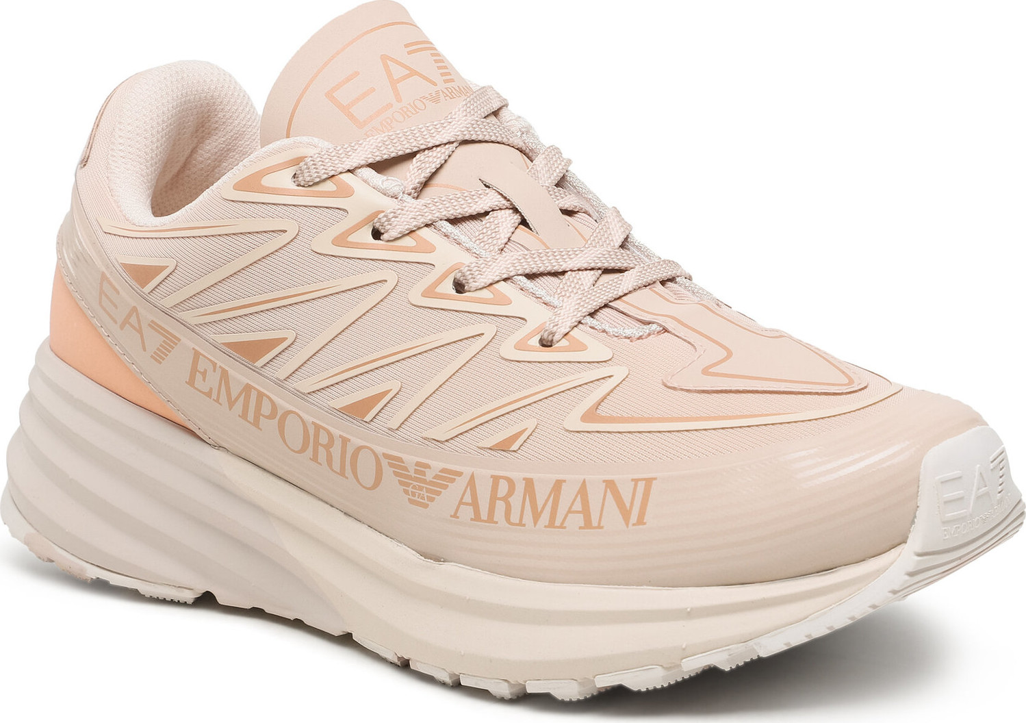 Sneakersy EA7 Emporio Armani X8X129 XK307 S338 White Pink