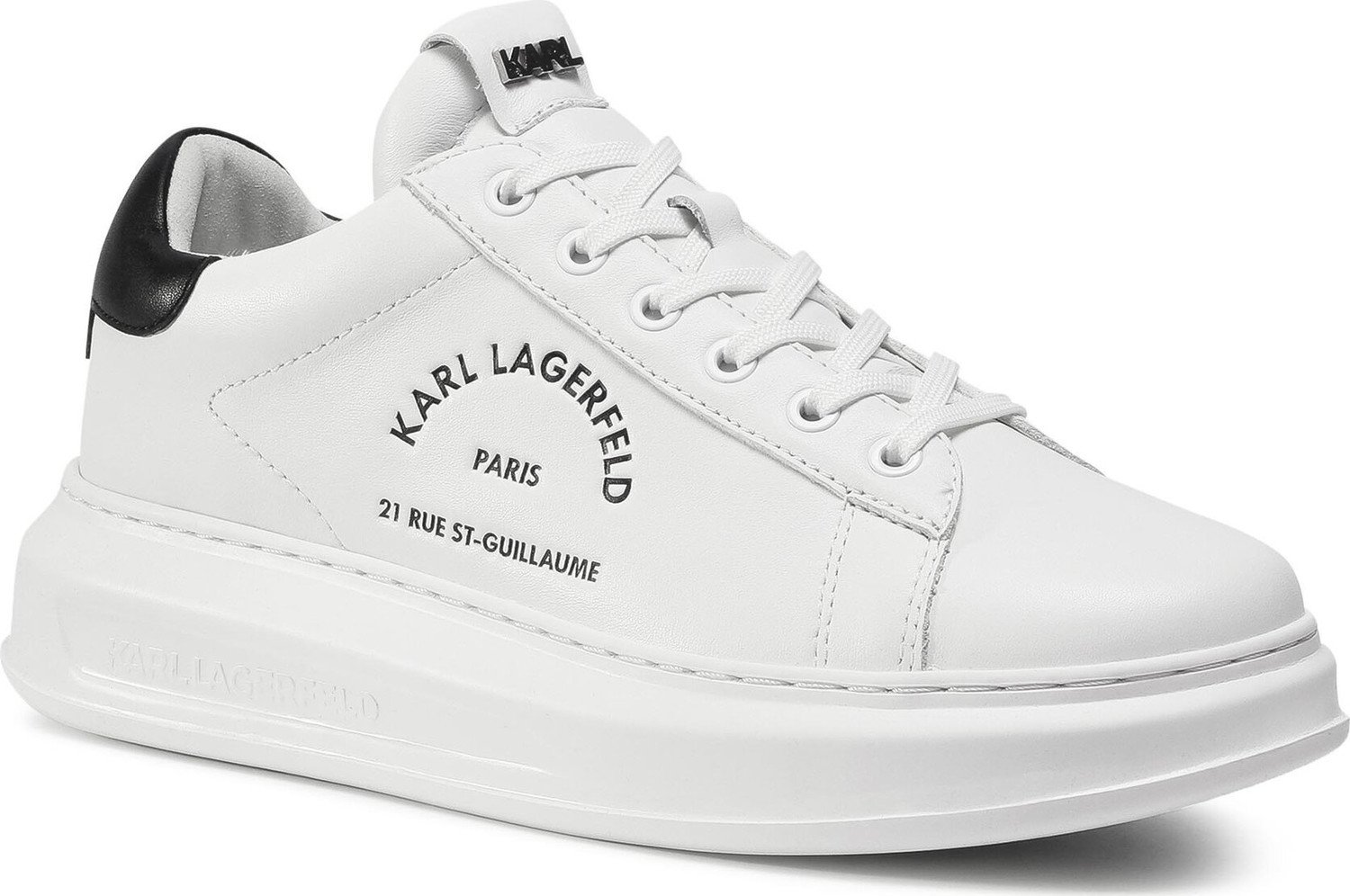 Sneakersy KARL LAGERFELD KL52538 White Lthr