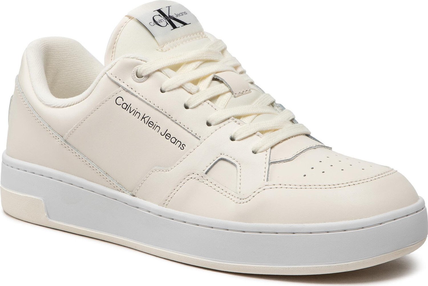 Sneakersy Calvin Klein Jeans Basket Cupsole Lacup Low YM0YM00497 Off White 01V