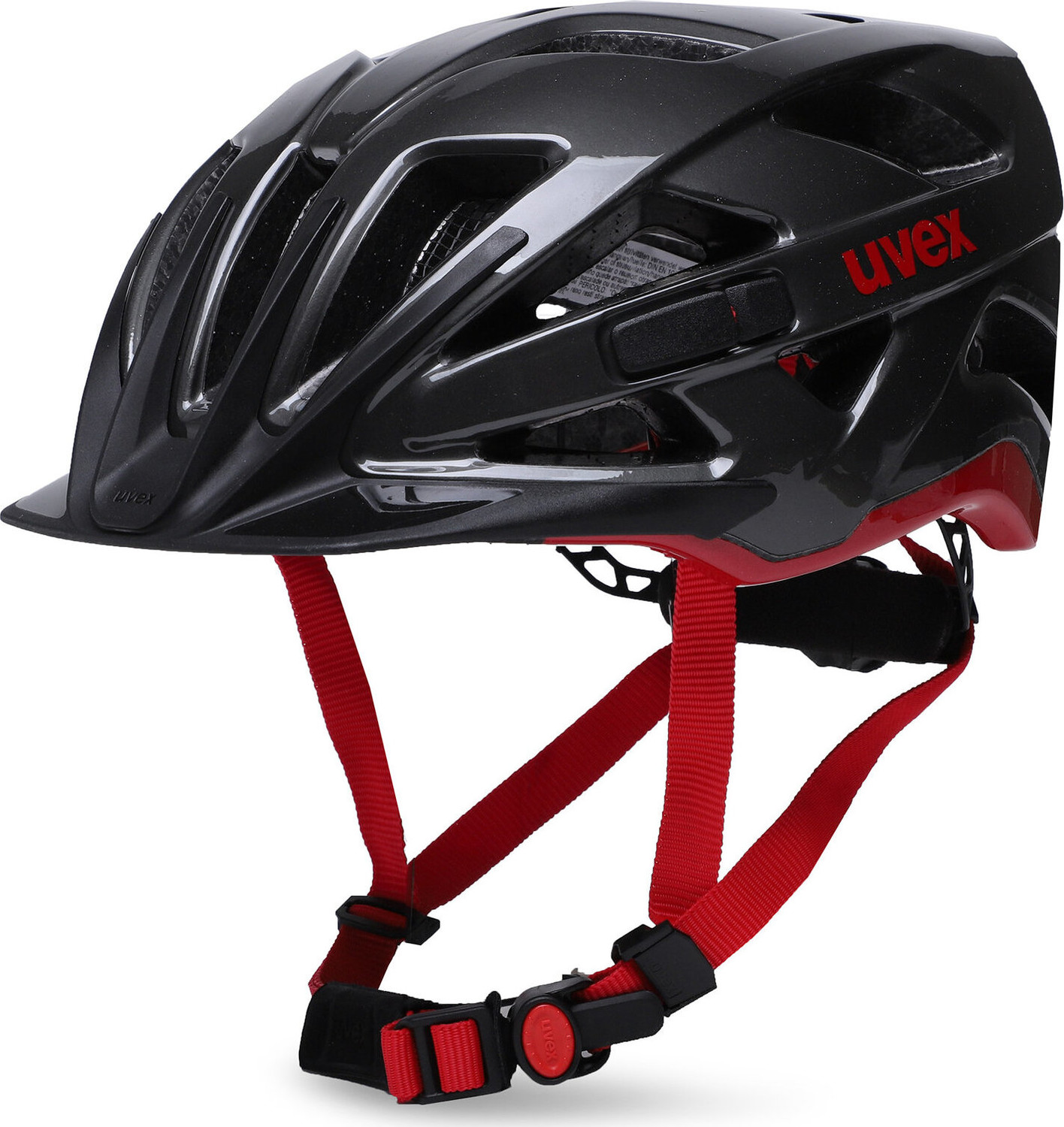 Cyklistická helma Uvex Active 4104310215 Anthracite Red