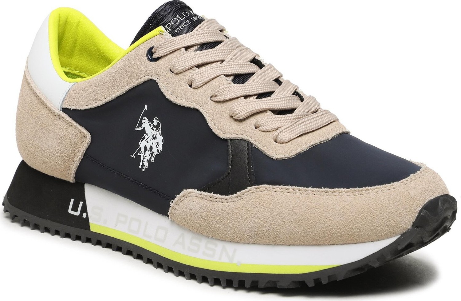 Sneakersy U.S. Polo Assn. Cleef CLEEF001A DBL-BEI02