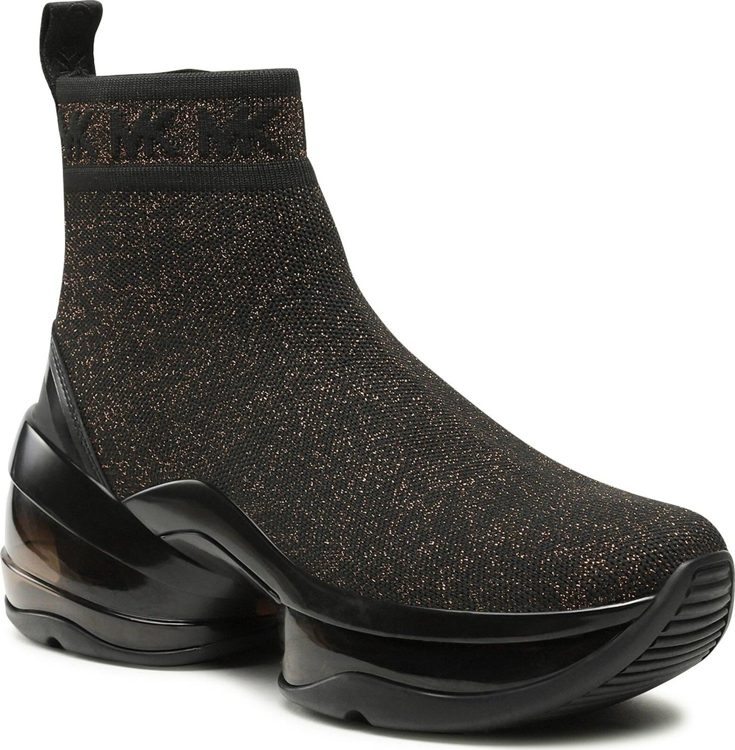 Sneakersy MICHAEL Michael Kors Olympia Bootie Extreme 43F3OLFE5D Black/Bronze