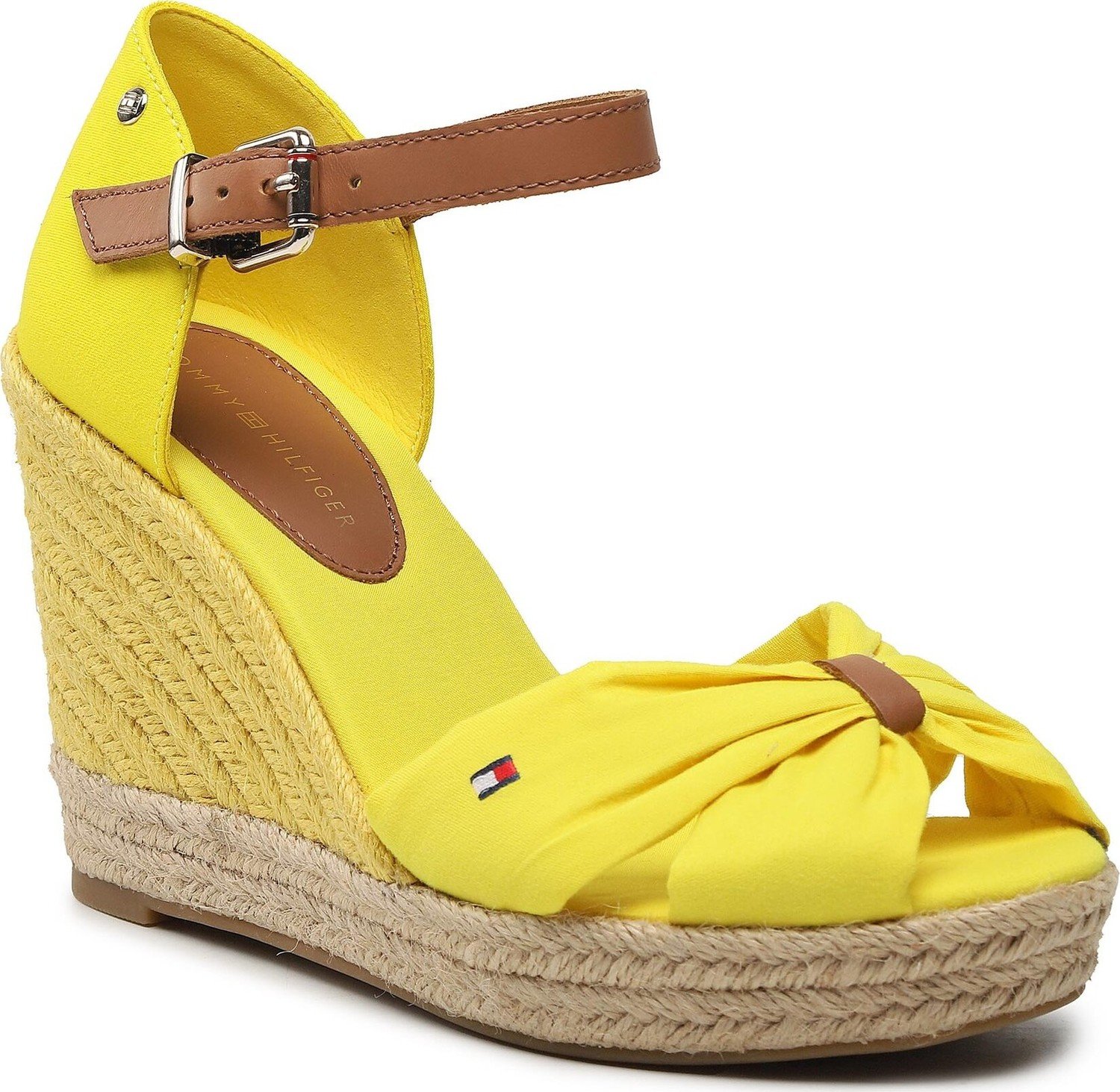 Espadrilky Tommy Hilfiger Basic Open Toe High Wedge FW0FW04784 Vivid Yellow ZGS