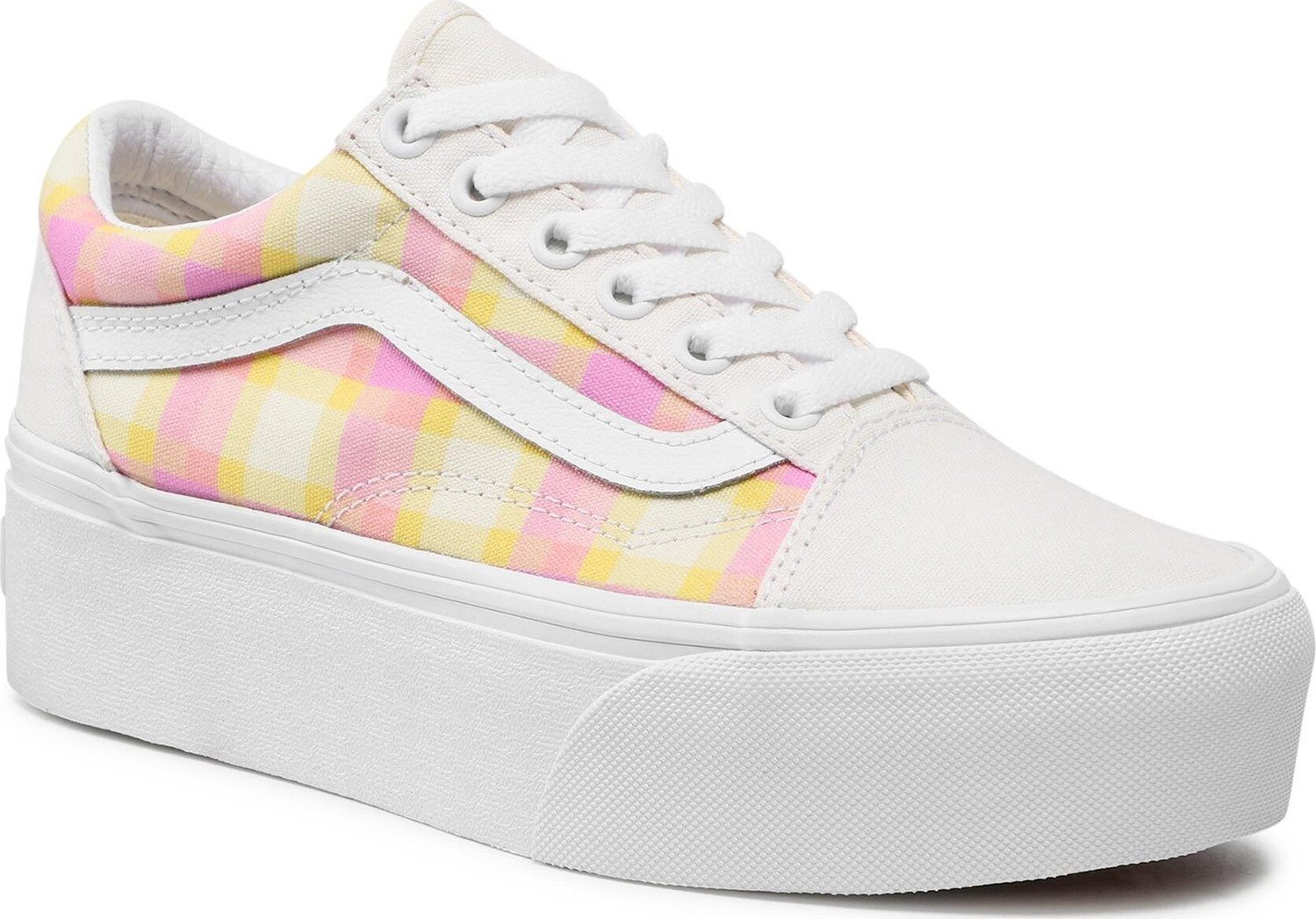 Tenisky Vans Old Skool Stac VN0A7Q5MGBX1 Pastel Picnic Pink Plaid