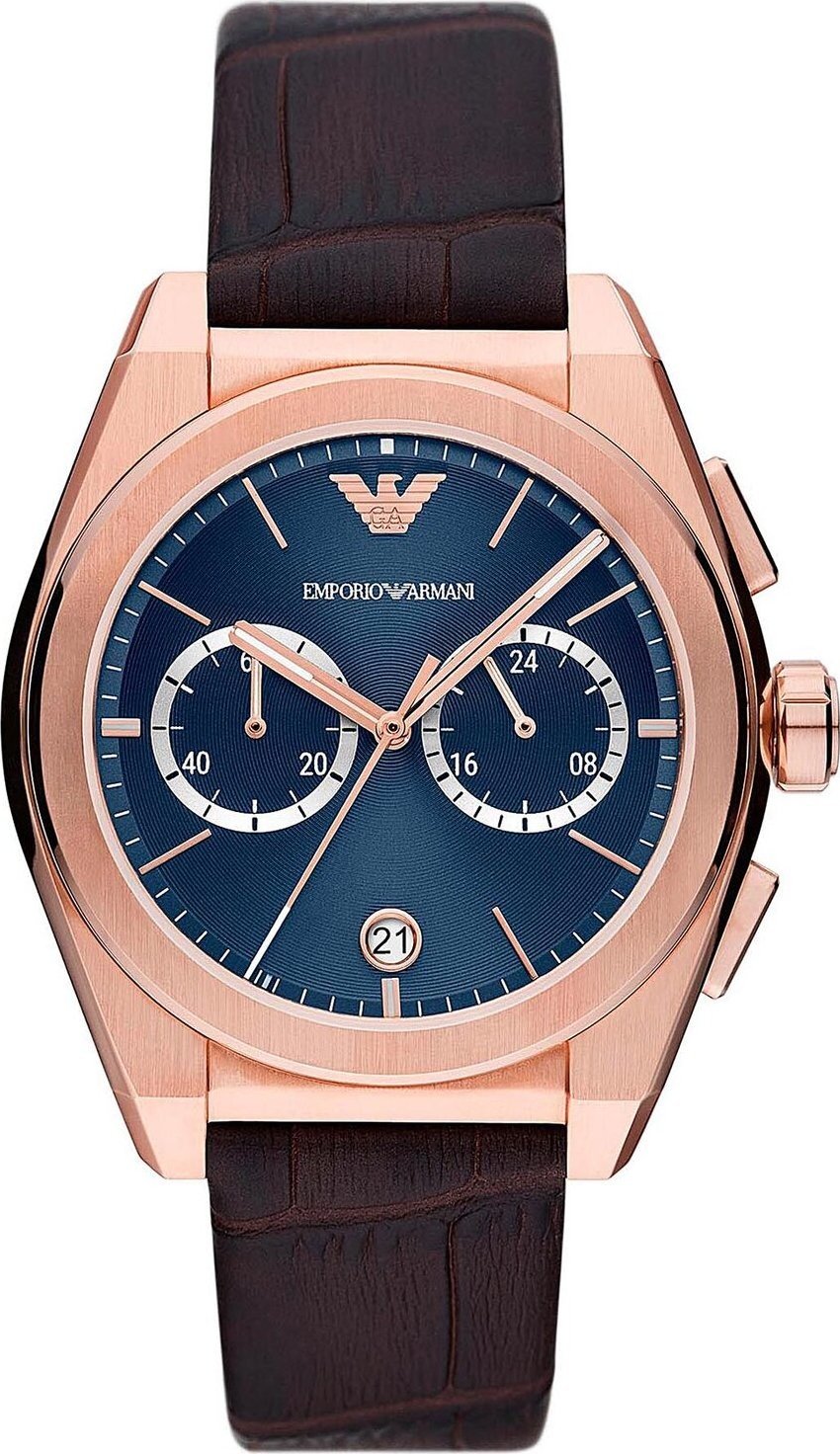 Hodinky Emporio Armani Federico AR11563 Rose Gold/Brown