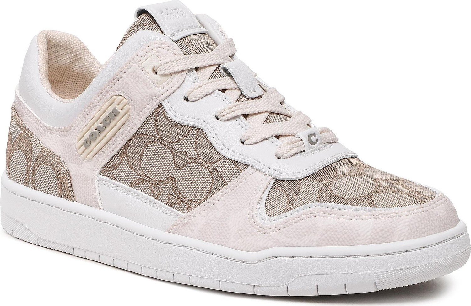 Sneakersy Coach C201 Multi Signature CK571 Chalk/Stone PQD