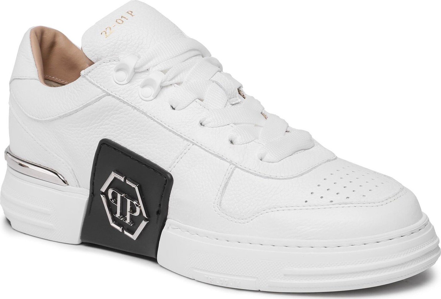 Sneakersy PHILIPP PLEIN Lo-Top Sneakers Hexagon ABS USC0272 PLE010N White 01