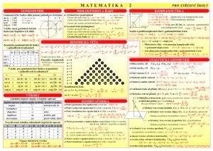 Matematická tabulka 2 pro SŠ (A4), 1.  vydání - autorů kolektiv