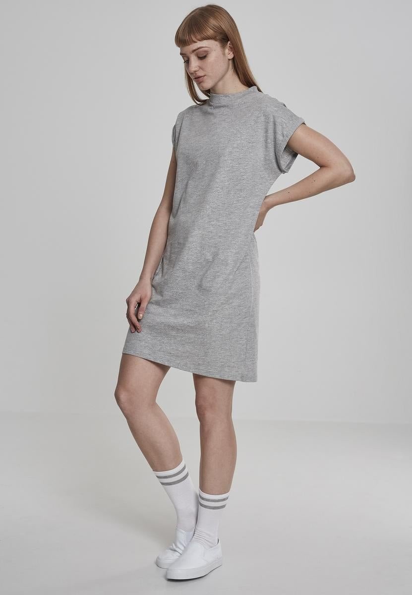 Ladies Turtle Extended Shoulder Dress grey