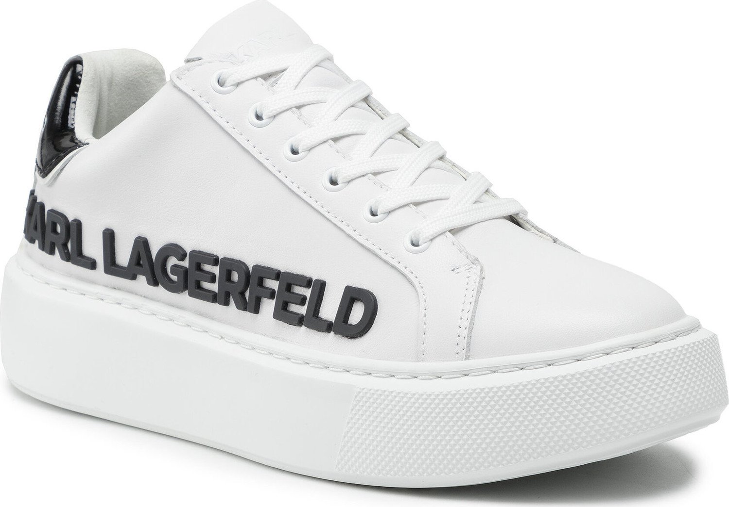 Sneakersy KARL LAGERFELD KL62210 White Lthr w/Black