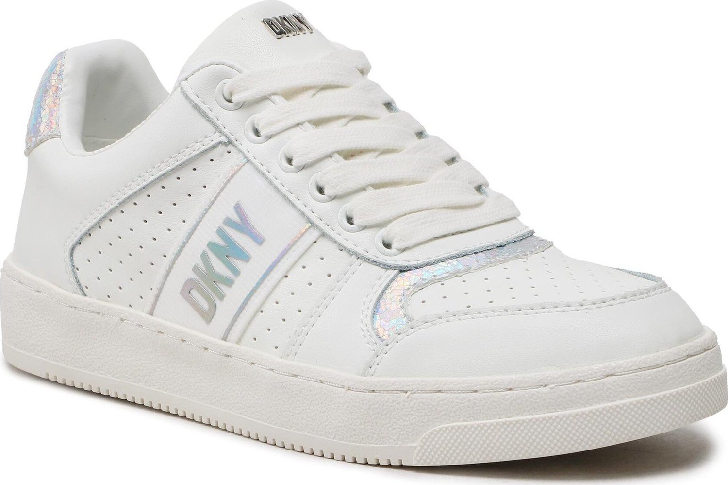 Sneakersy DKNY Odlin K4215349 Wht/Silver WTL