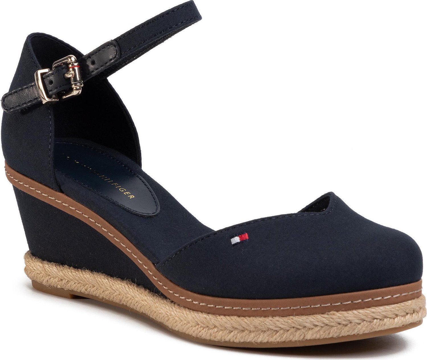 Espadrilky Tommy Hilfiger Basic Closed Toe Mid Wedge FW0FW04787 Desert Sky DW5