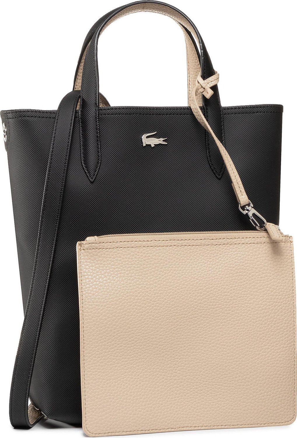 Kabelka Lacoste Vertical Shopping Bag NF2991AA Black. Warm Sand A91