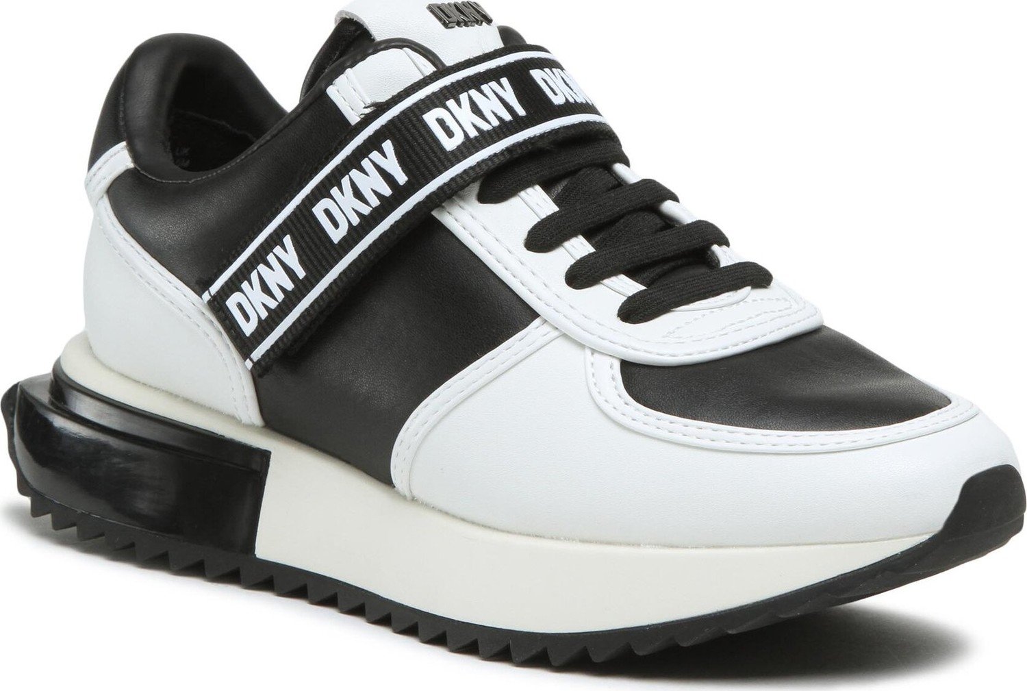 Sneakersy DKNY Pamm-Lace Up K3249681 Blk/Wht Blw