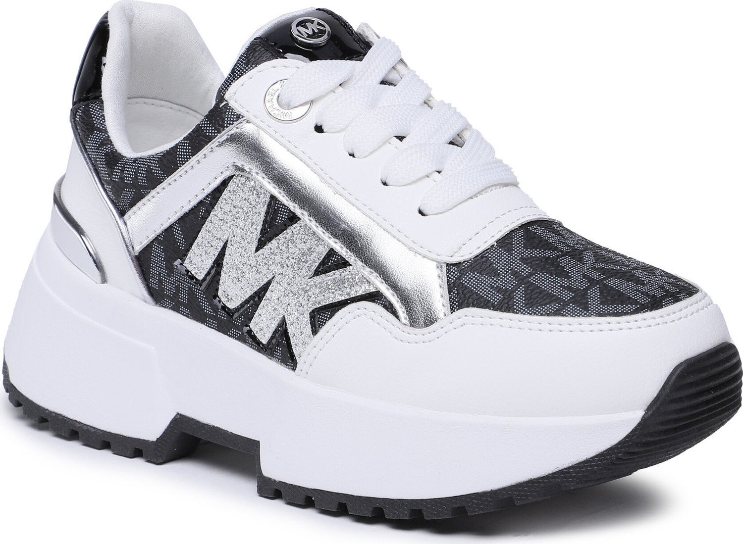 Sneakersy MICHAEL KORS KIDS Cosmo Maddy MK100724C White/Black