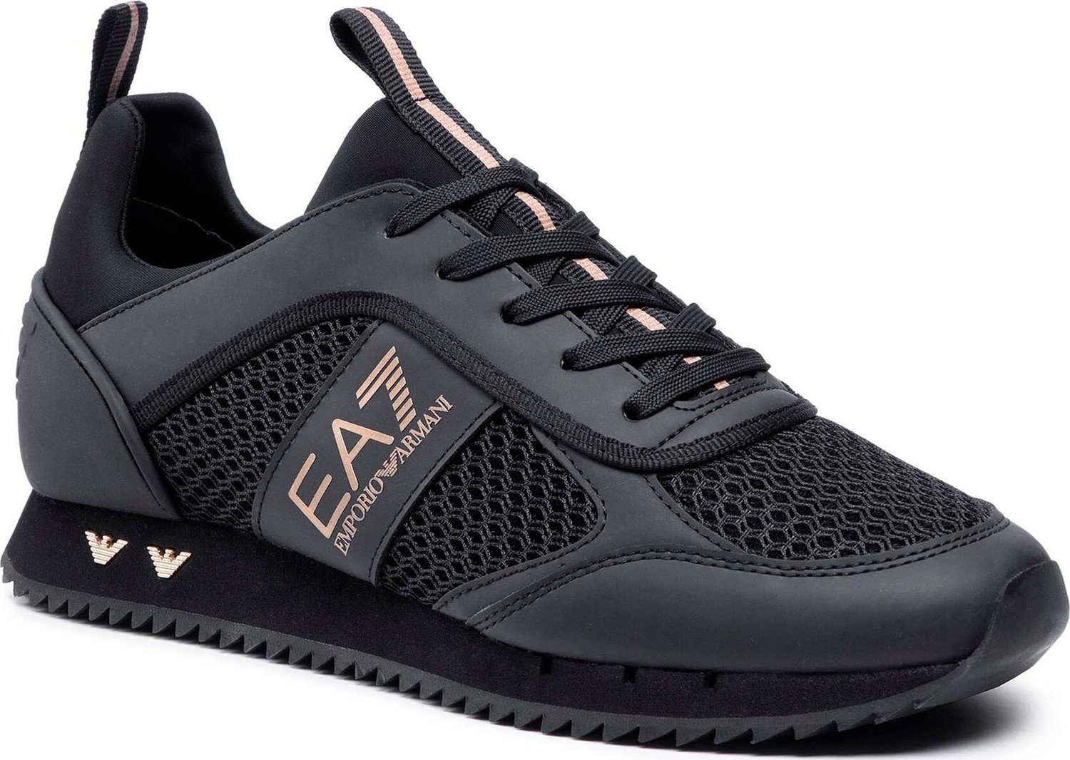 Sneakersy EA7 Emporio Armani X8X027 XK050 M701 Triple Black/Gold