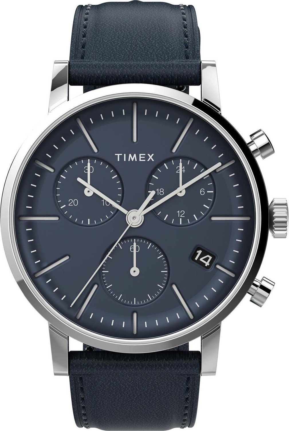 Hodinky Timex Midtown Chronograph TW2V36800 Silver/Navy