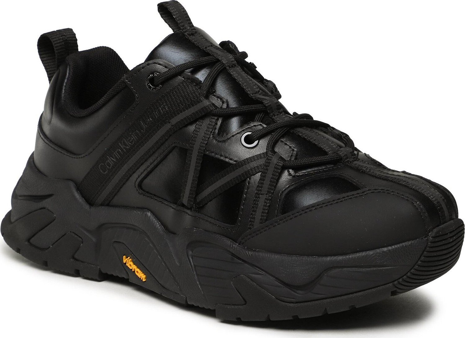 Sneakersy Calvin Klein Jeans Chunky Runner Vibram Refl YM0YM00717 Triple Black BEH