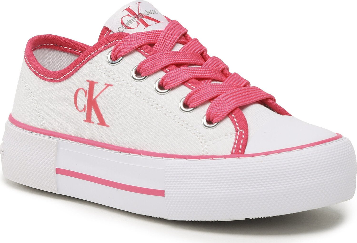 Plátenky Calvin Klein Jeans V3A9-80483-0890X White/Fuchsia 030