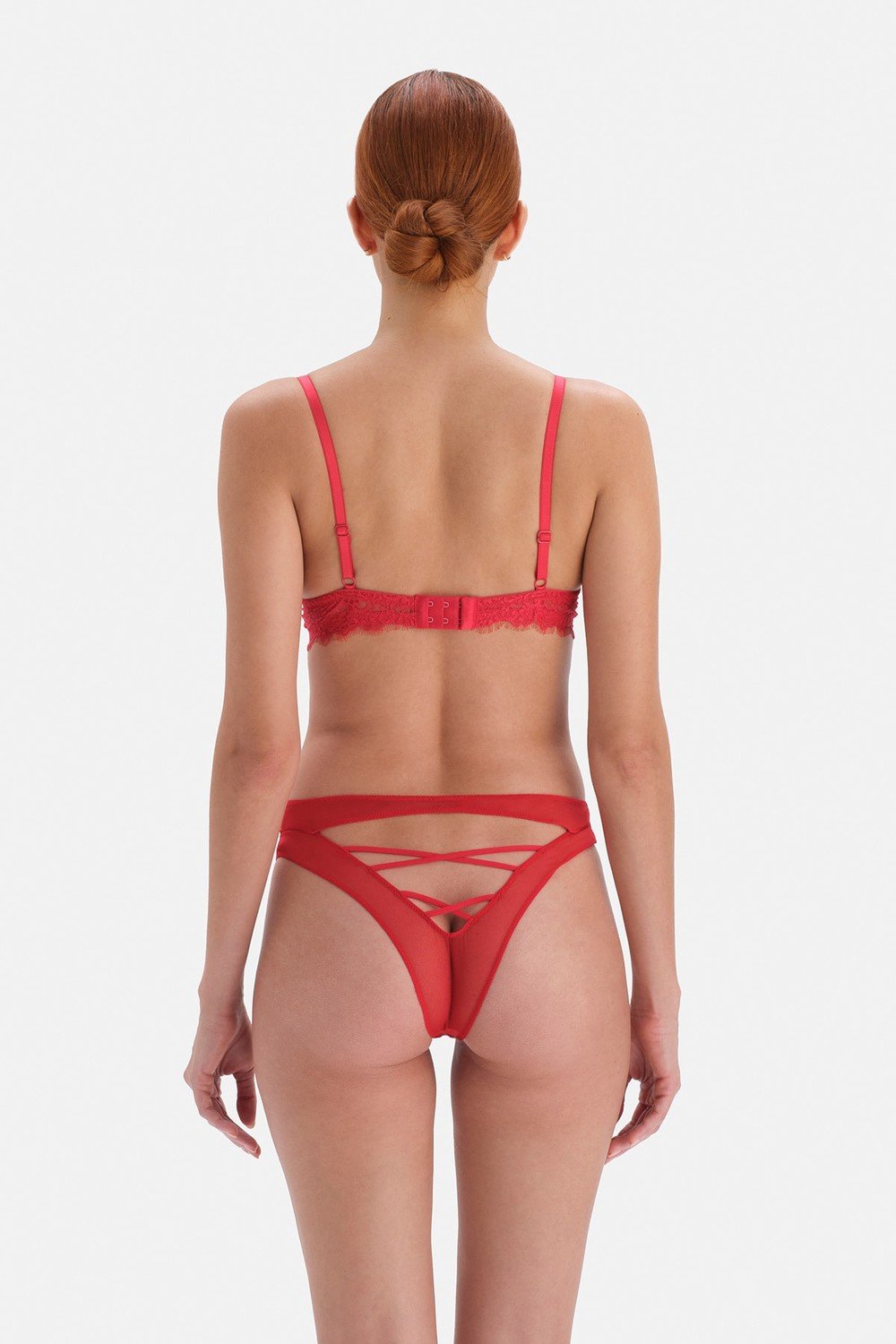 Dagi Sexy Lingerie Set - Red - Plain