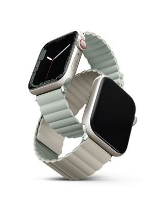 UNIQ Revix oboustranný řemínek pro Apple Watch 41/40/38mm Sage (šedolozený/béžový)