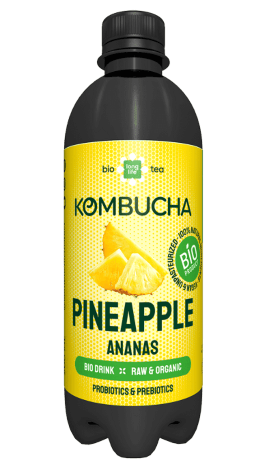 Long life biotea Kombucha ananas BIO 500 ml