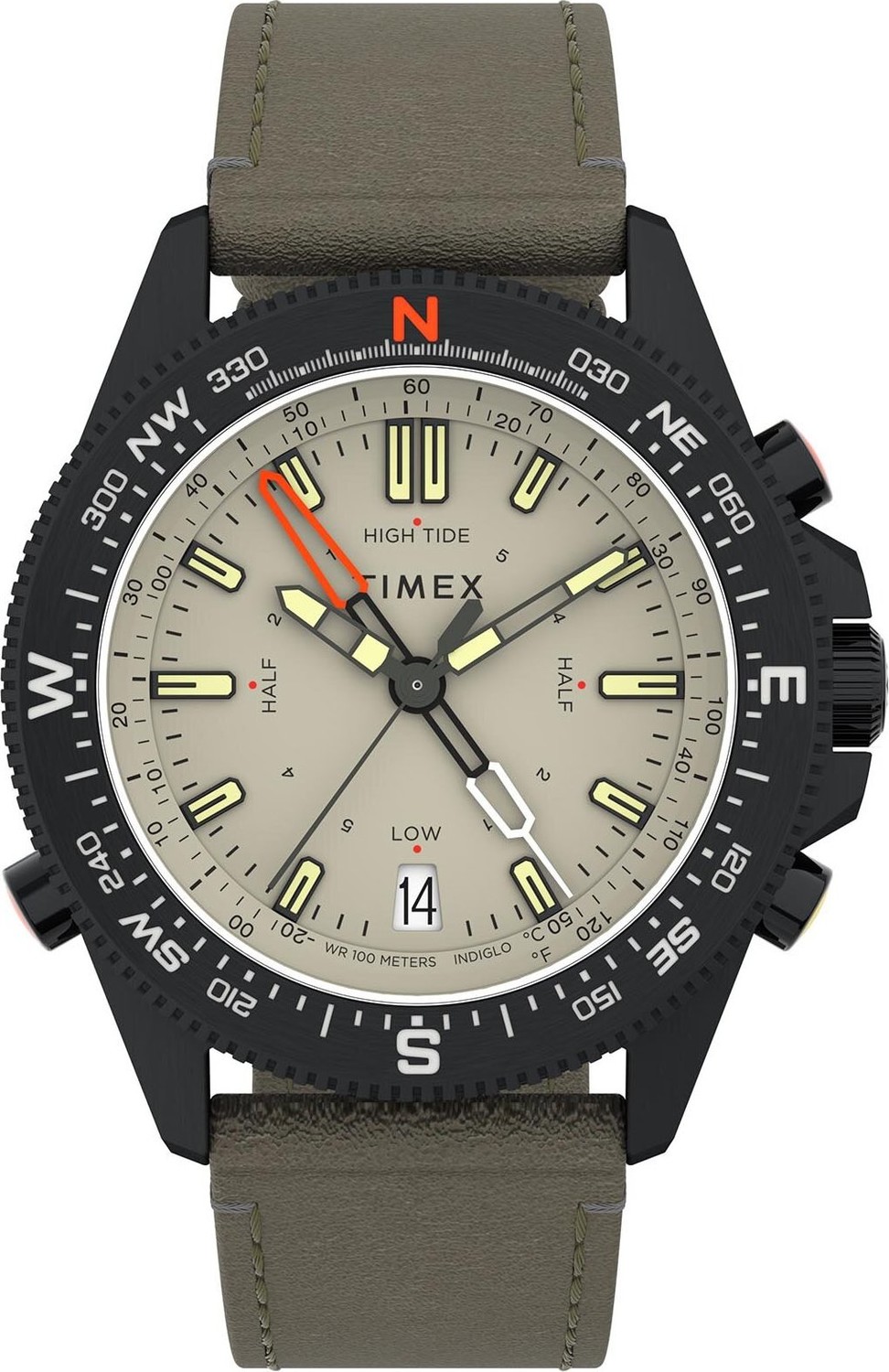 Hodinky Timex Tide-Temp-Compass 43mm Eco-Friendly Strap TW2V21800 Blac/Grey