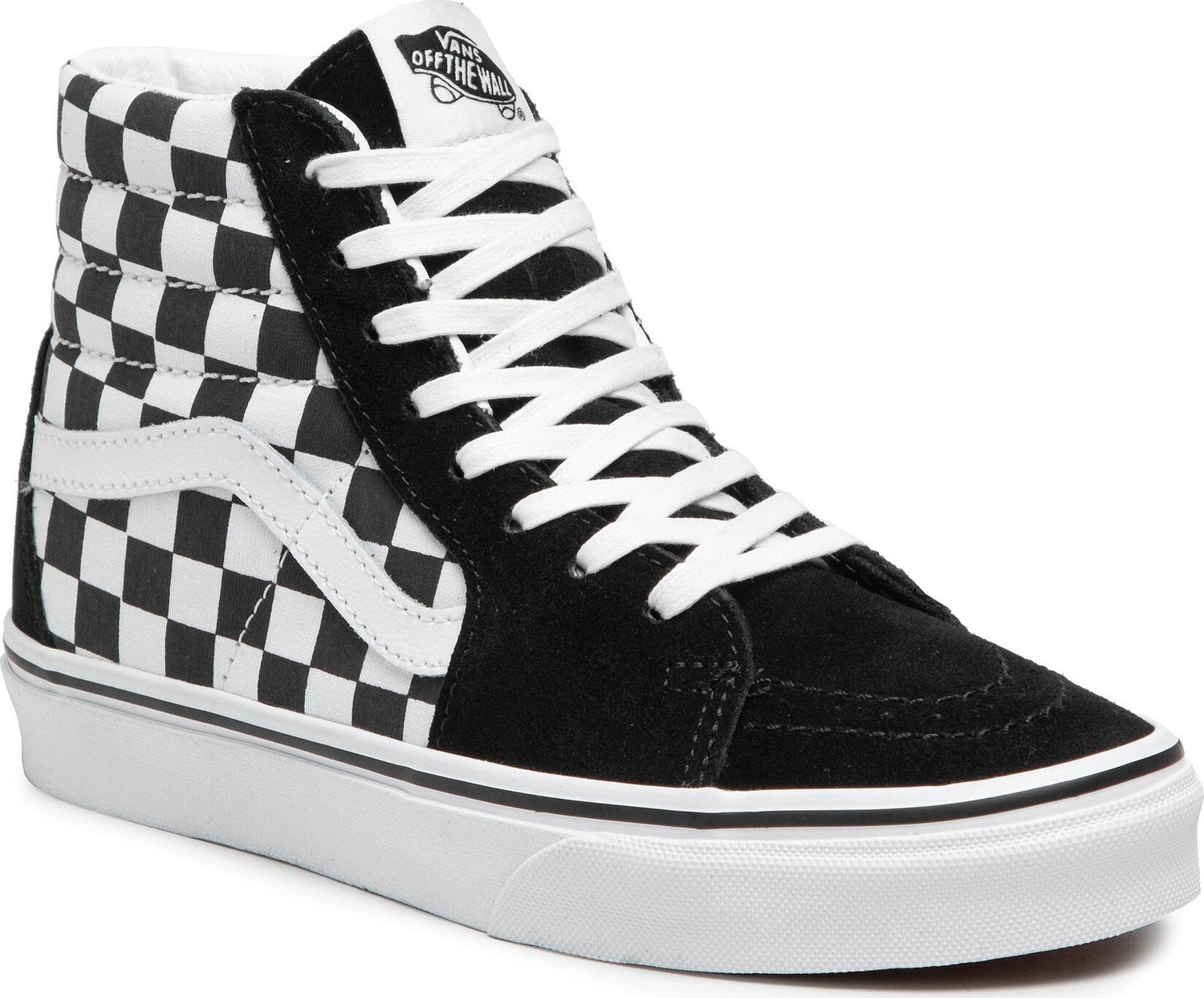 Sneakersy Vans Sk8-Hi VN0A32QGHRK1 (Checkerboard) Blk/Tr Wht