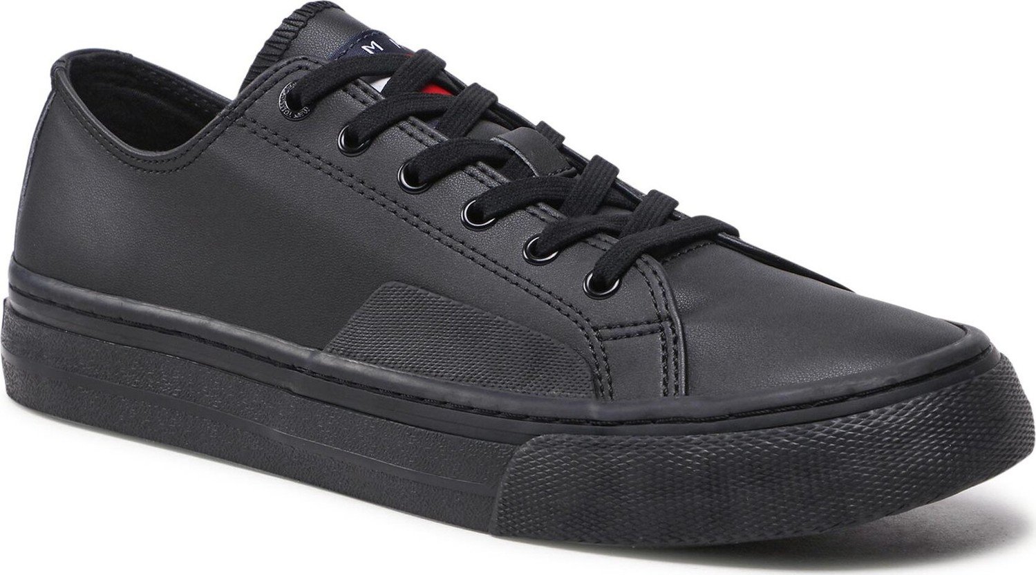 Tenisky Tommy Jeans Leather Vulc EM0EM01047 Black BDS