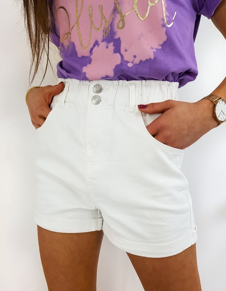 Women's denim shorts BORN white