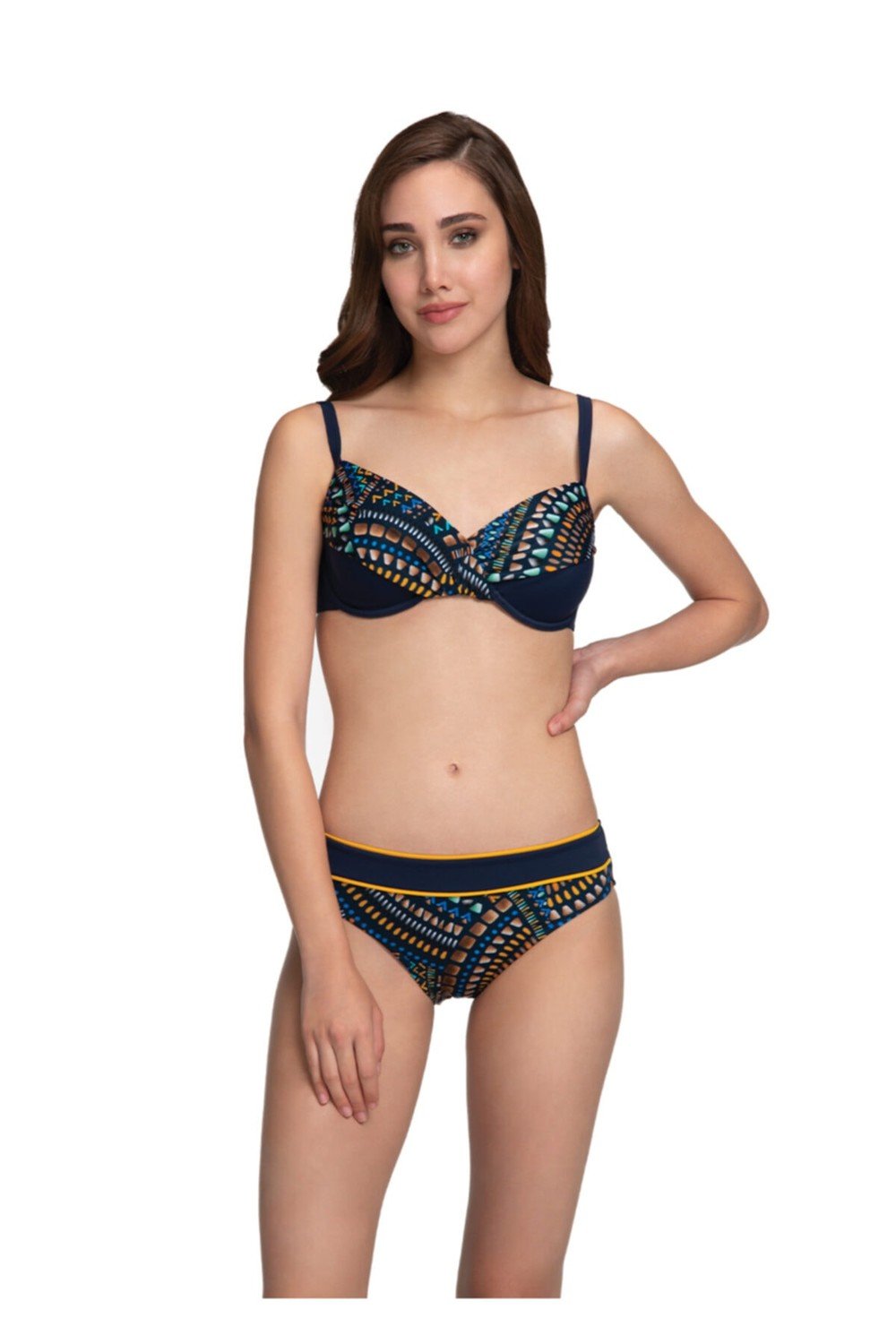 Dagi Bikini Set - Dark blue - Plain