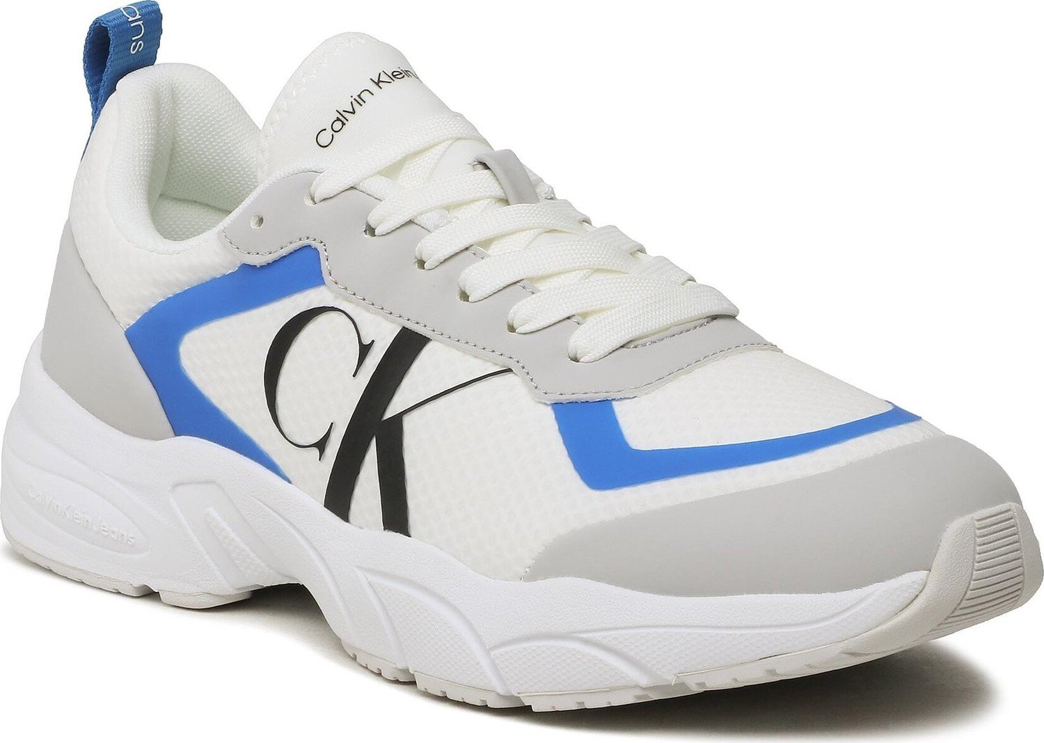 Sneakersy Calvin Klein Jeans Retro Tennis Mesh YM0YM00638 White/BLue 0LI