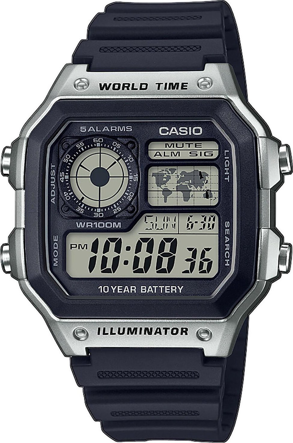 Hodinky Casio AE-1200WH-1CVEF Black/Silver