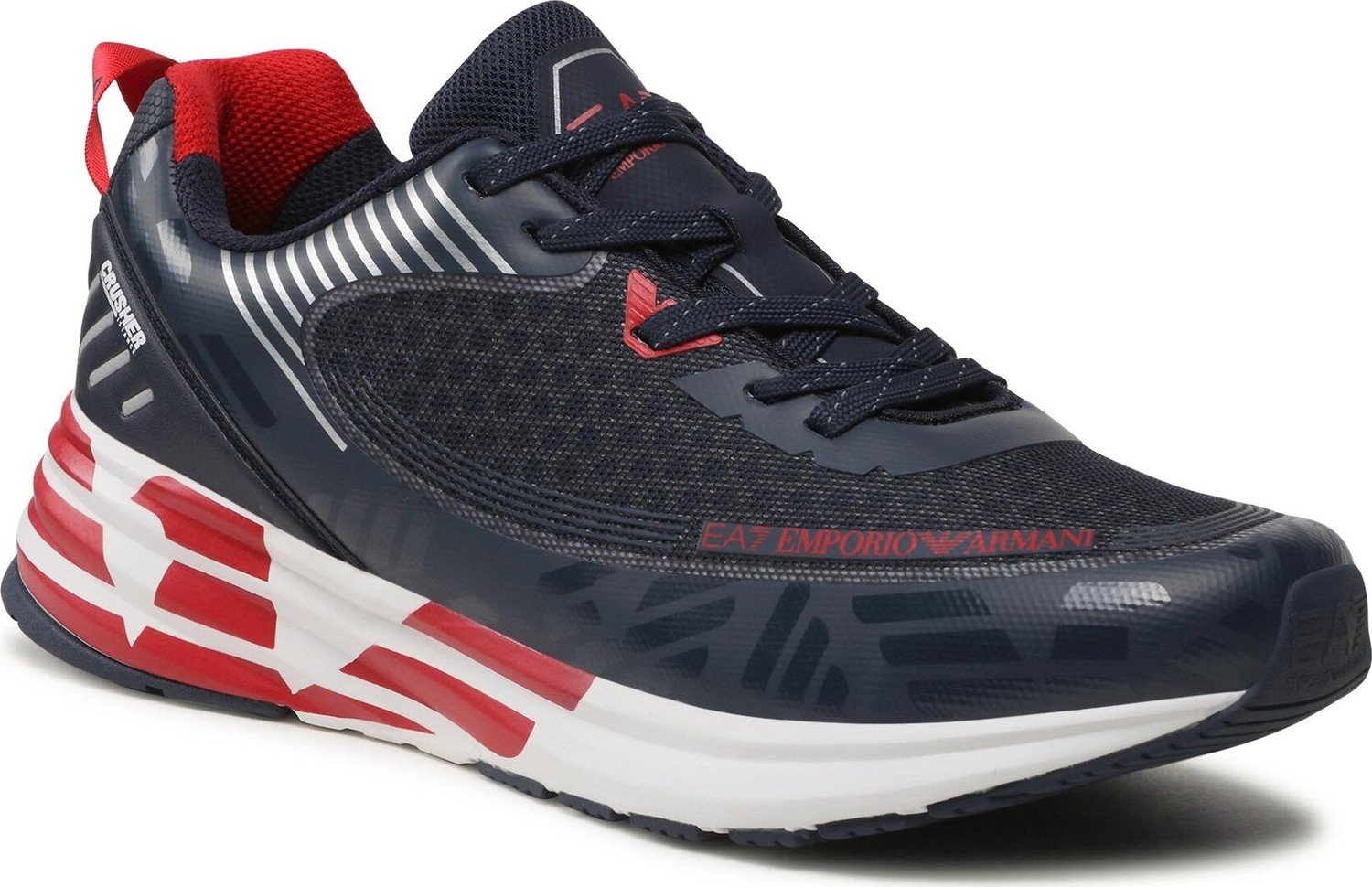 Sneakersy EA7 Emporio Armani X8X093 XK238 S329 Blk Iris/Rac.Red/Wht