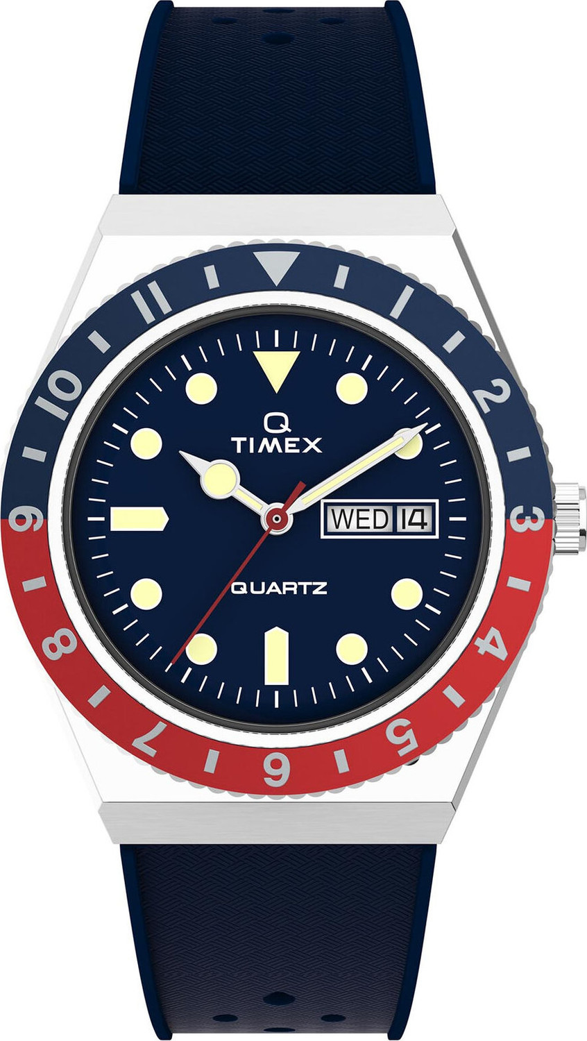 Hodinky Timex Q Reissue TW2V32100 Navy/Silver