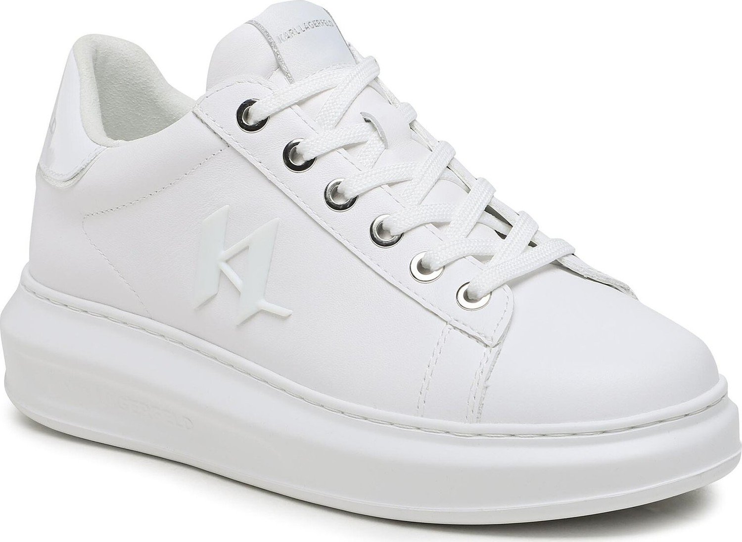 Sneakersy KARL LAGERFELD KL62515 White Lthr