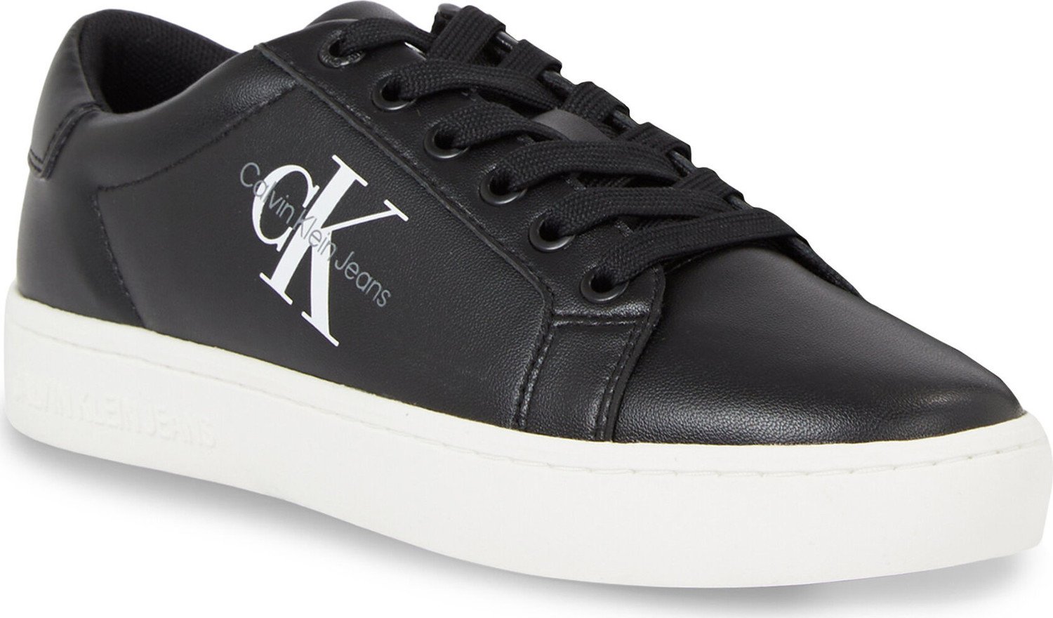 Sneakersy Calvin Klein Jeans Classic Cupsole Laceup Lth Wn YW0YW01269 Black/Bright White BEH