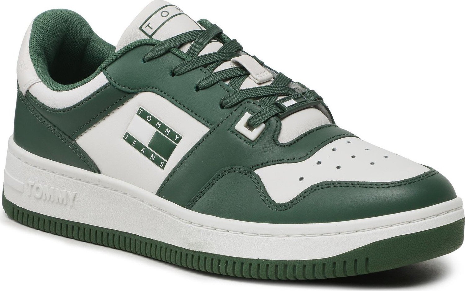 Sneakersy Tommy Jeans Basket Premium EM0EM01216 Urban Green MBG