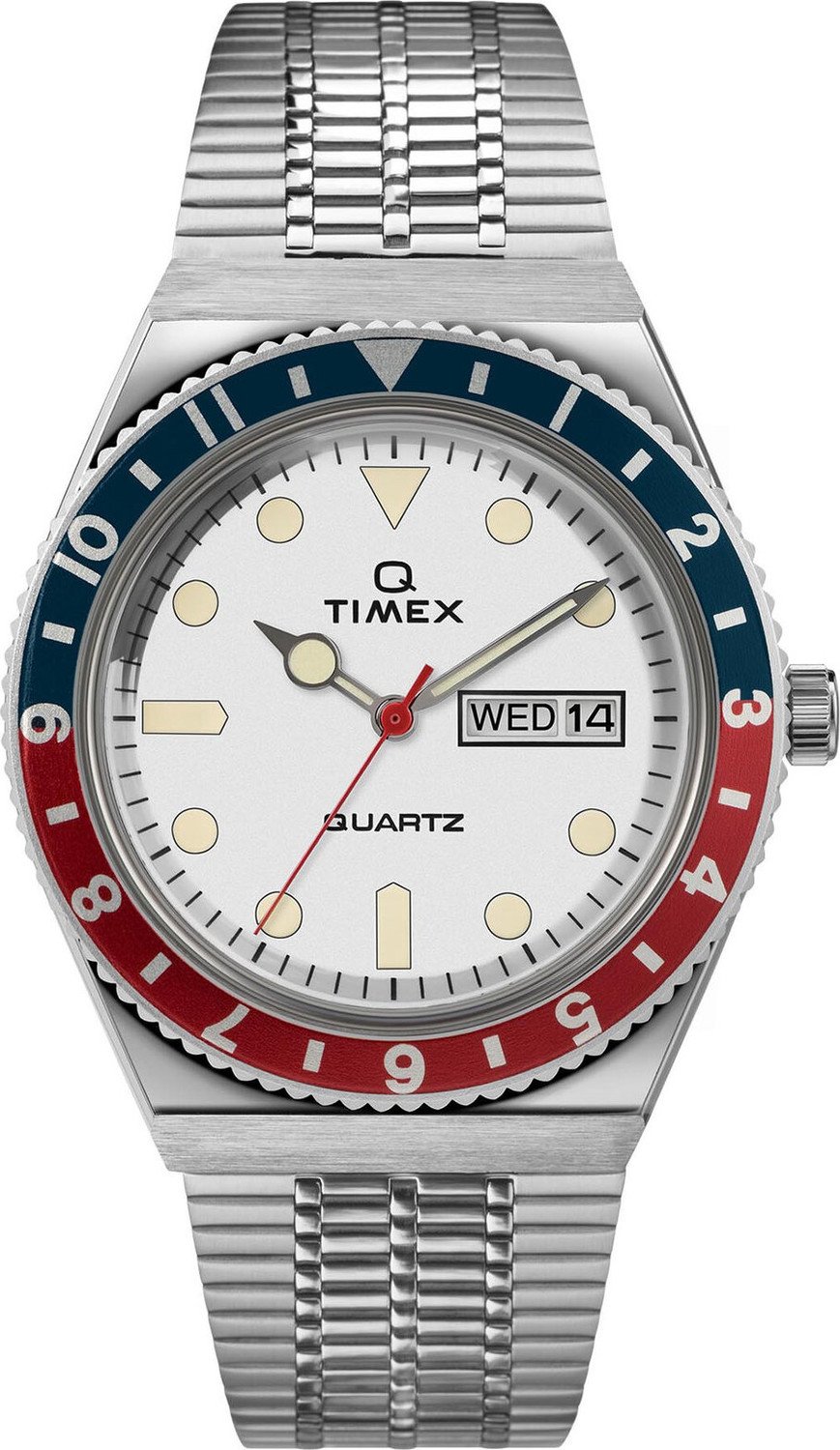 Hodinky Timex Q Reissue TW2U61200 Silver/Silver