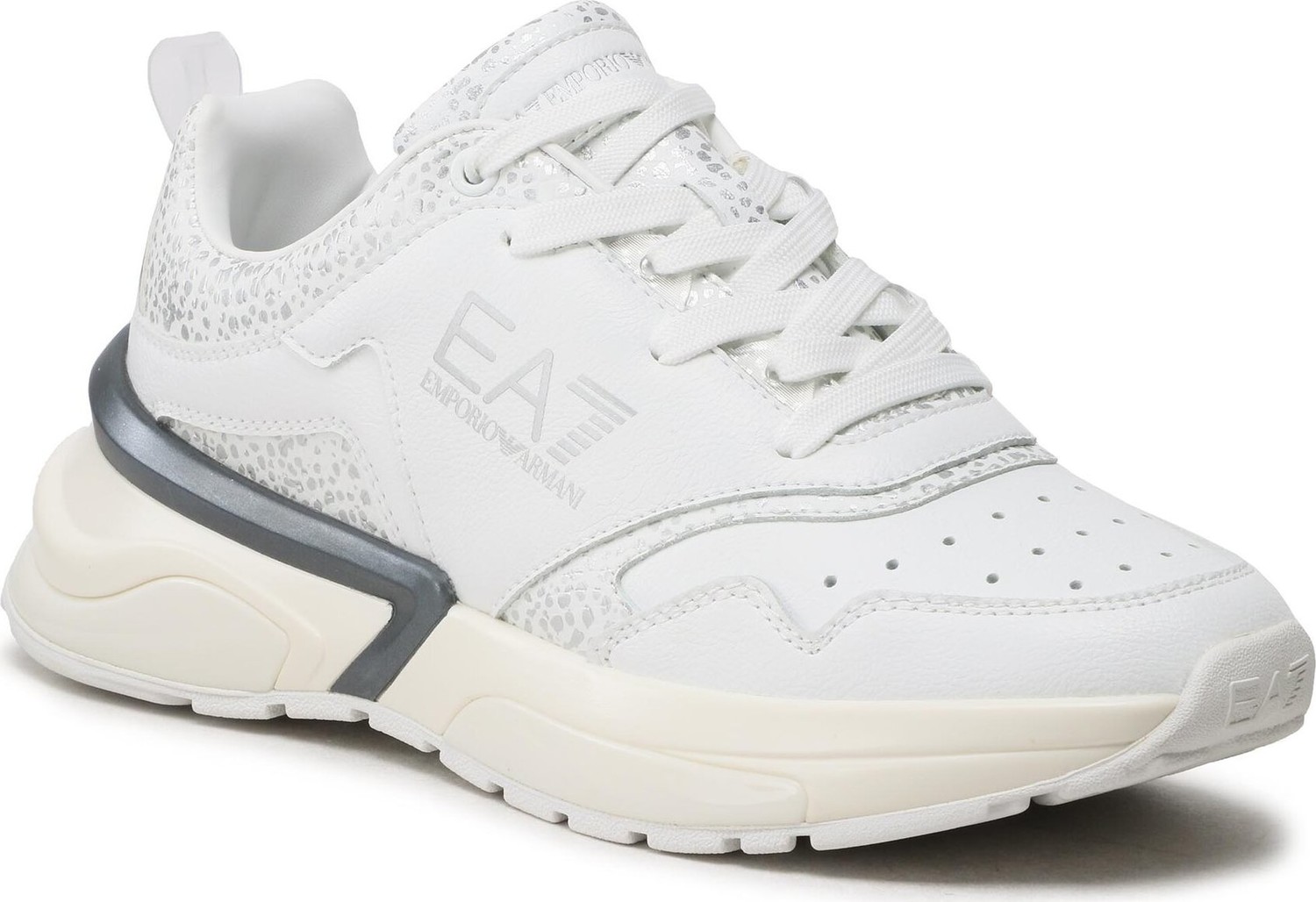 Sneakersy EA7 Emporio Armani X7X007 XK310 R662 White/Iridescent/Sil