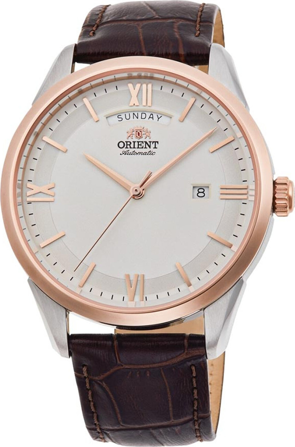 Hodinky Orient AX0006S0HB Brown/Rose Gold