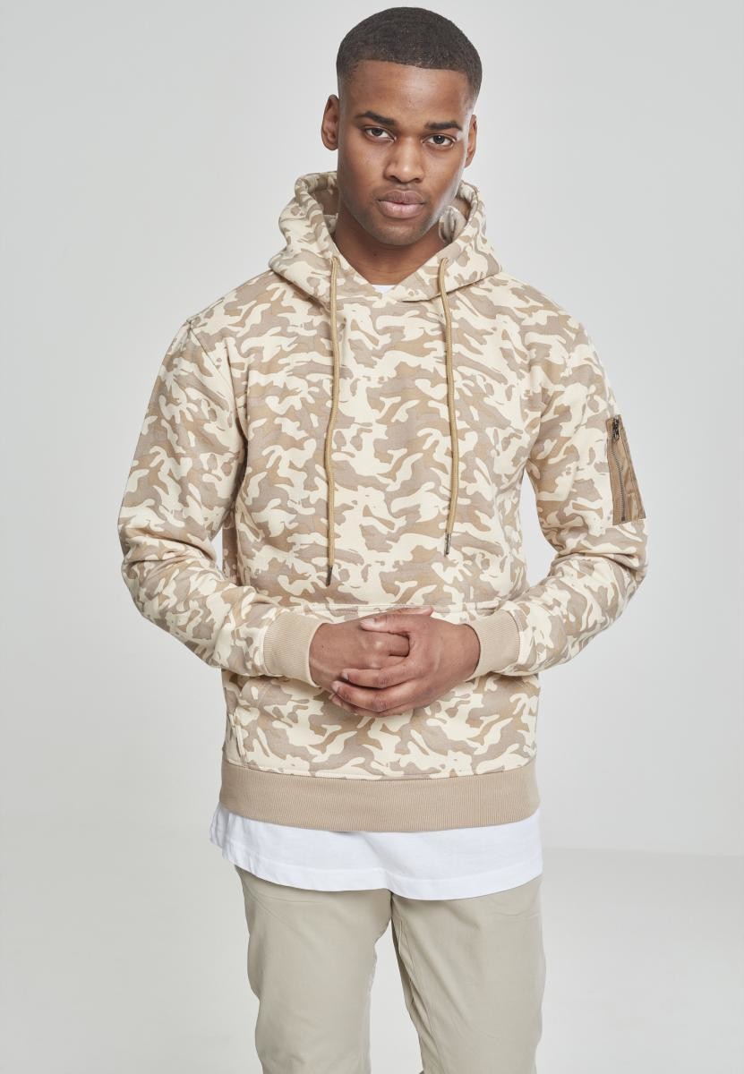 Sweat Camo Bomber Hoody beige camo
